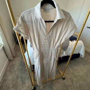Dress Forum Cream Button-Front Shirt Dress